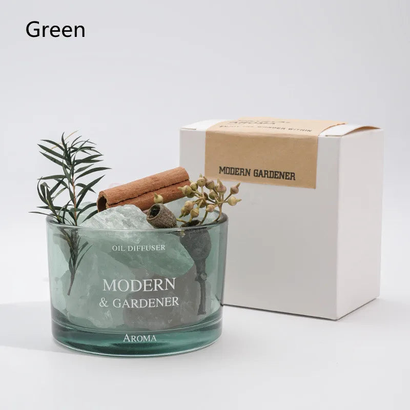 Flamfri aromadiffusor med kristaller – dekorativ aromaterapi