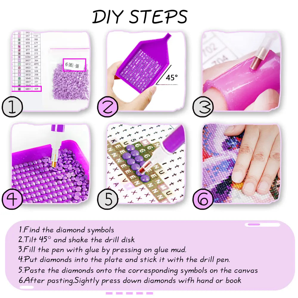 Diamond Painting – Magisk katt i nattljus