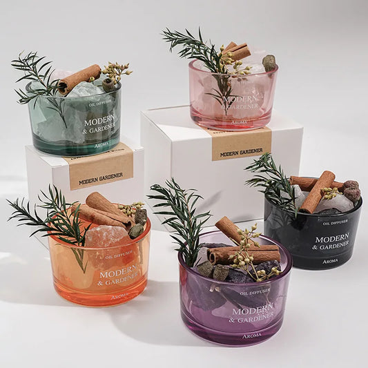 Flamfri aromadiffusor med kristaller – dekorativ aromaterapi