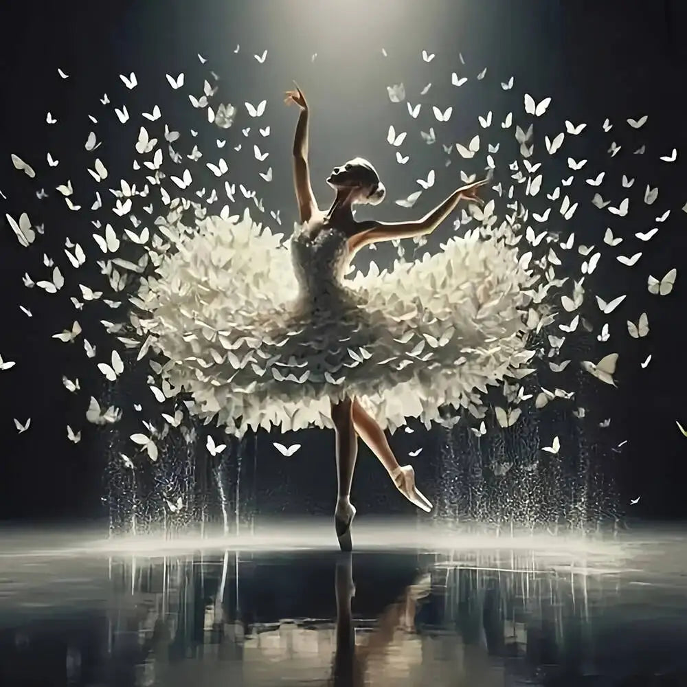 Diamond Painting – Elegant dansare i ljus och rörelse