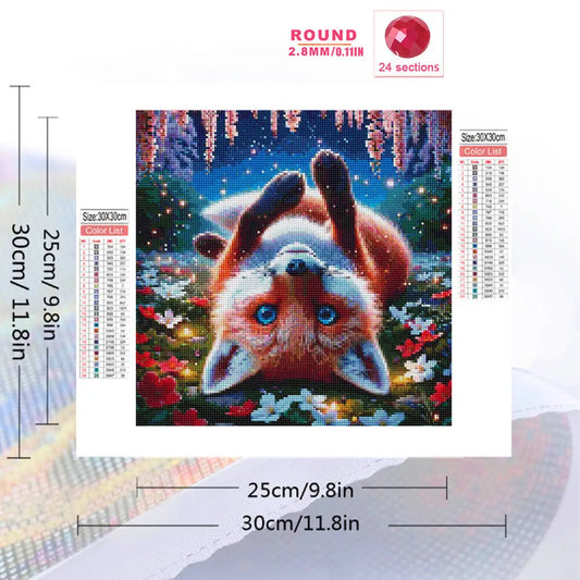 Diamond Painting – Lekfull räv i sagoskog