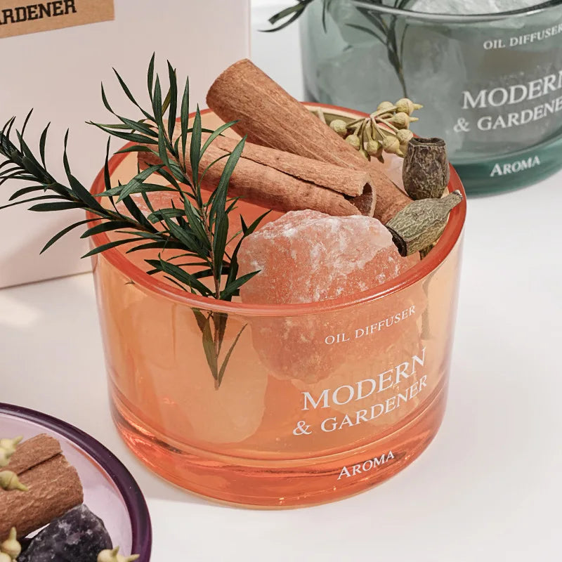 Flamfri aromadiffusor med kristaller – dekorativ aromaterapi