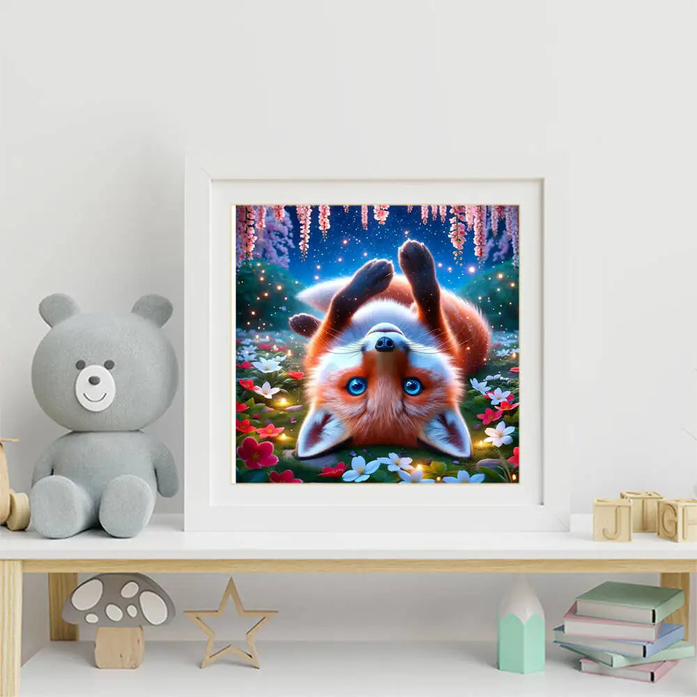 Diamond Painting – Lekfull räv i sagoskog