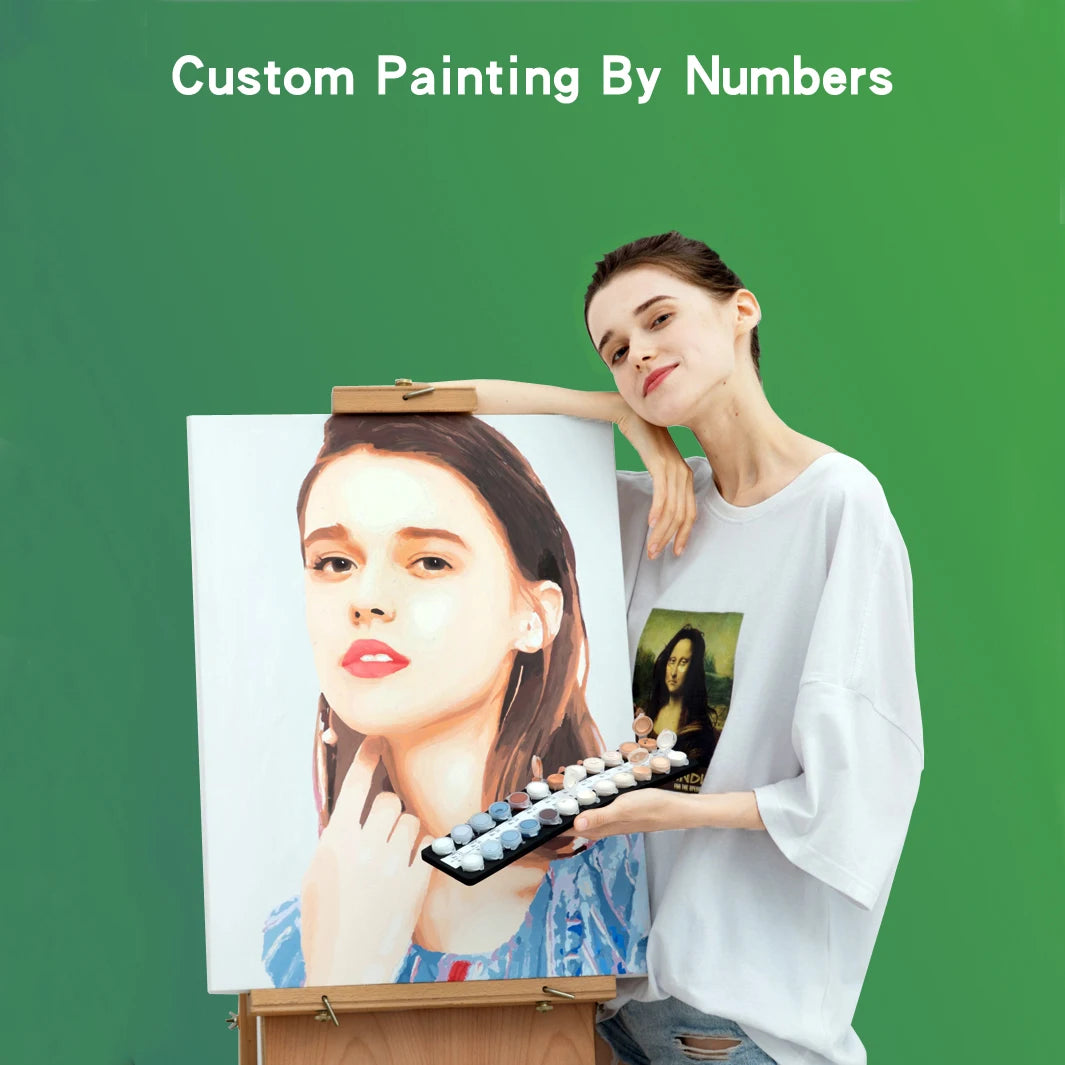 Måla-själv tavla på canvas – Blommigt motiv