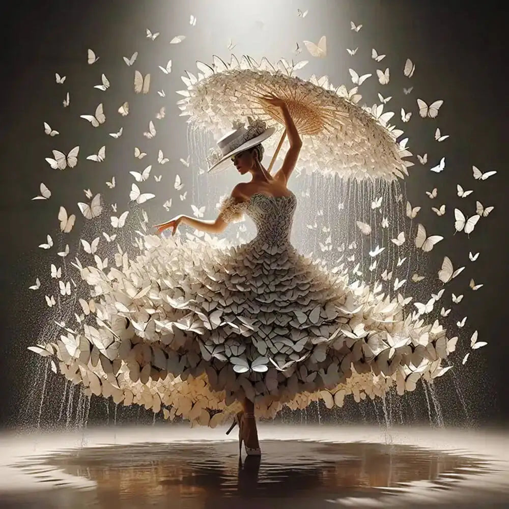 Diamond Painting – Elegant dansare i ljus och rörelse