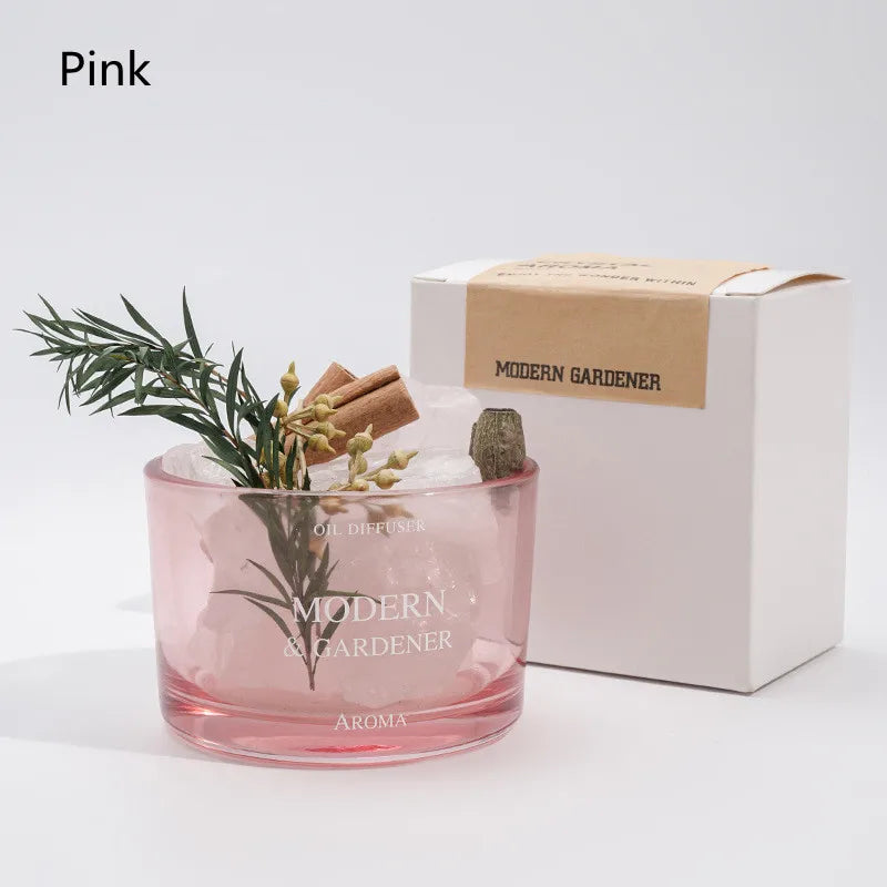 Flamfri aromadiffusor med kristaller – dekorativ aromaterapi