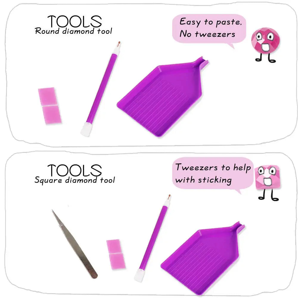 Diamond Painting – Magisk katt i nattljus